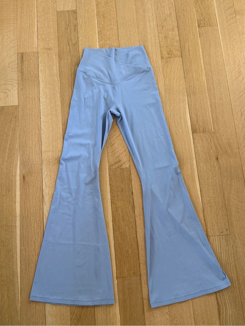 aerie Offline High-Rise Flare Leggings in Light Blue